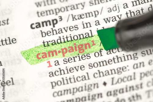 Photo: Campaign definition highlighted in green Campaign definition highlighted in green