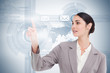 Businesswoman using futuristic interface