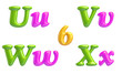 ABC collection. Alphabet 3D Font creative. Isolated Letters.
