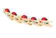 Wooden clothespins