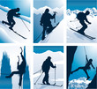 Vector: Mountain sports vector labels Mountain sports vector labels
