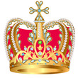 Vector: of royal gold crown with jewels and ornament of royal gold crown with jewels and ornament