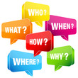 Speechbubbles Questions Color