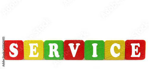 Photo: service - isolated text in wooden building blocks service - isolated text in wooden building blocks