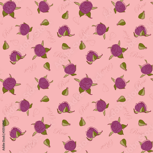 Vector: Pattern roses on a pink background Pattern roses on a pink background