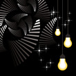 bulb hang on black background