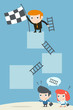 businessman success on career, vector