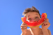 Kind mit wassermelone
