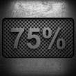 Metal sign on perforated wall