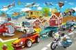 The vehicles in city, urban chaos