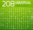 Set of 208 vector universal icons