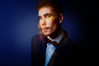 abstract fashion shot. color portrait of a young man