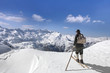 canvas print picture - Old skier
