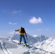 canvas print picture - Extreme skier1