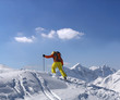 canvas print picture - Extreme skier