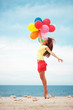 Photo: Girl with balloons Girl with balloons