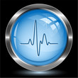 Cardiogram. Internet button. Vector illustration.