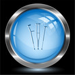 Crutches. Internet button. Vector illustration.