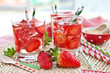 Homemade strawberry lemonade