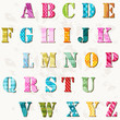 textured alphabet