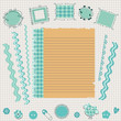blue scrapbook kit