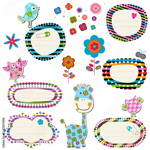 Vector: colorful labels colorful labels
