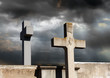 Two stone cross in the cemetery