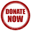 Grunge Stempel rot rund DONATE NOW