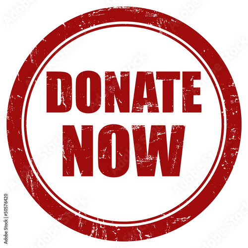 Illustration: Grunge Stempel rot rund DONATE NOW Grunge Stempel rot rund DONATE NOW