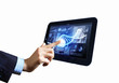 Dna strand On The Tablet Screen