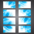 Business cards set with abstract geometric background.