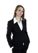 Photo: Portrait of a severe business woman on white background Portrait of a severe business woman on white background