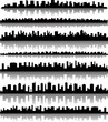Cityscape silhouette city panoramas eps 10