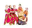 dancers dressed in Indian costumes posing