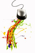 Computer mouse making paint splash