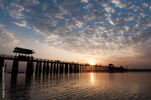 Photo: Sunset at the U Bein Bridge, Myanmar Sunset at the U Bein Bridge, Myanmar