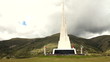 Obelisk in Quinua, Peru