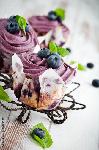 Photo: Blueberry cupcakes Blueberry cupcakes