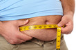 Fat man with a big belly.