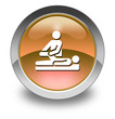 Orange Glossy Pictogram "Physical Therapy"