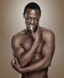 Athletic African American Man Smiling