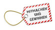 Schild mitmachen und gewinnen