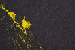 Yellow paint stain on the road