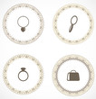 Vintage labels with icons