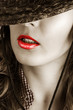 fashion make up - sexy red lips