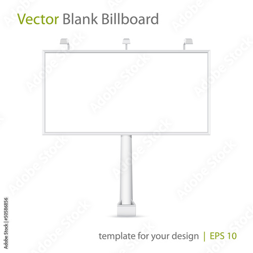 Vector: Vector blank Billboard on white background. Eps 10 Vector blank Billboard on white background. Eps 10