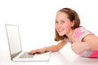 teen with laptop computer