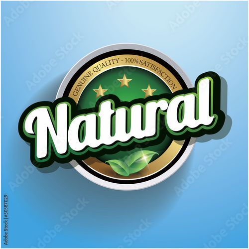 Vector: Hundred percent vector natural label Hundred percent vector natural label