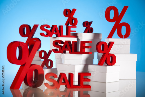Photo: Red percentage symbol Red percentage symbol
