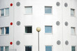 Detail of the University of East London residence halls.